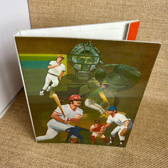 Vintage Mead Baseball Binder 3 Ring Sports Illustration 1980s School - Picture 4 of 11